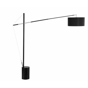 Nova Luce Nadčasová stojací lampa Traccia s extra dlouhým ramenem - 1 x 40 W, černá NV 41455401